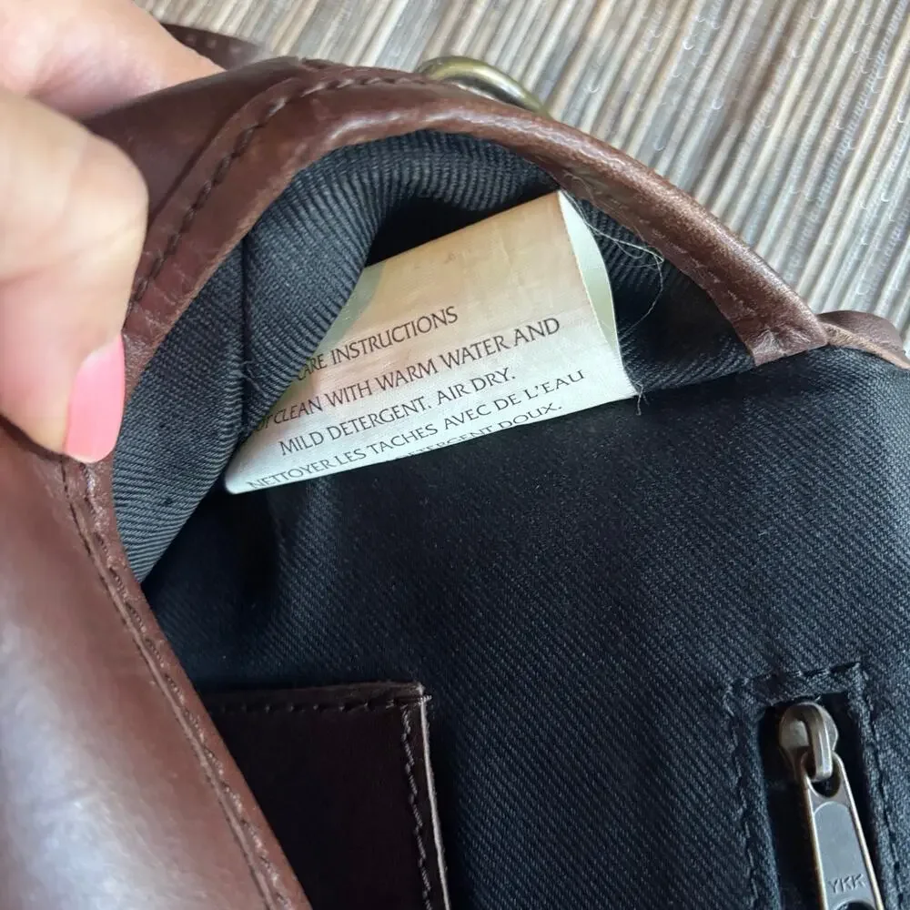 EDDIE BAUER | Vintage Mahogany Leather Shell Briefcase / Portfolio Bag